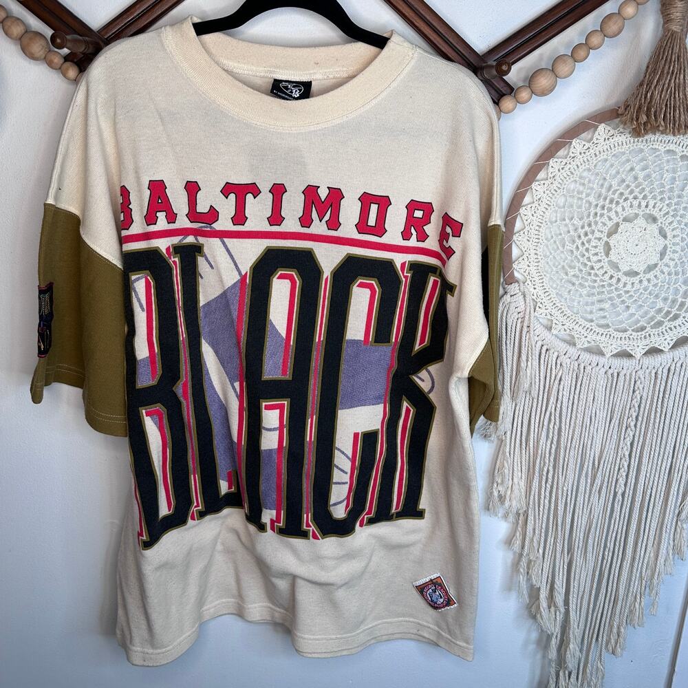 Vintage 90S Baltimore Black Sox Negro League Two Sided T